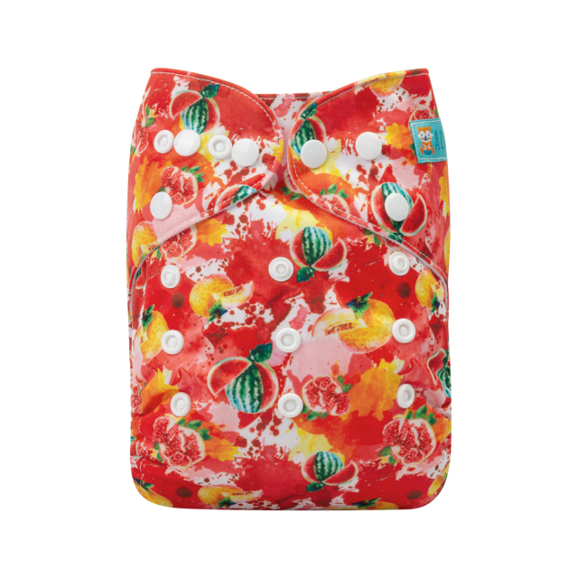 ALVABABY One Size Print Pocket Cloth Diaper -Fruits(H344A)