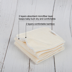 1PCS One Size 4-layer Bamboo&Microfiber Insert -(MBA)