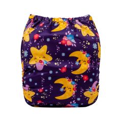 ALVABABY One Size Print Pocket Cloth Diaper -Stars(H375A)
