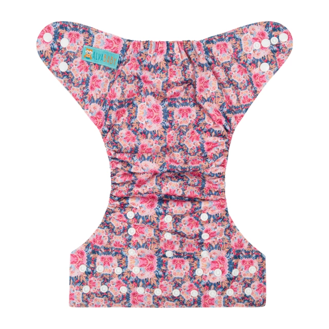 ALVABABY One Size Print Pocket Cloth Diaper -Flowers(H348A)
