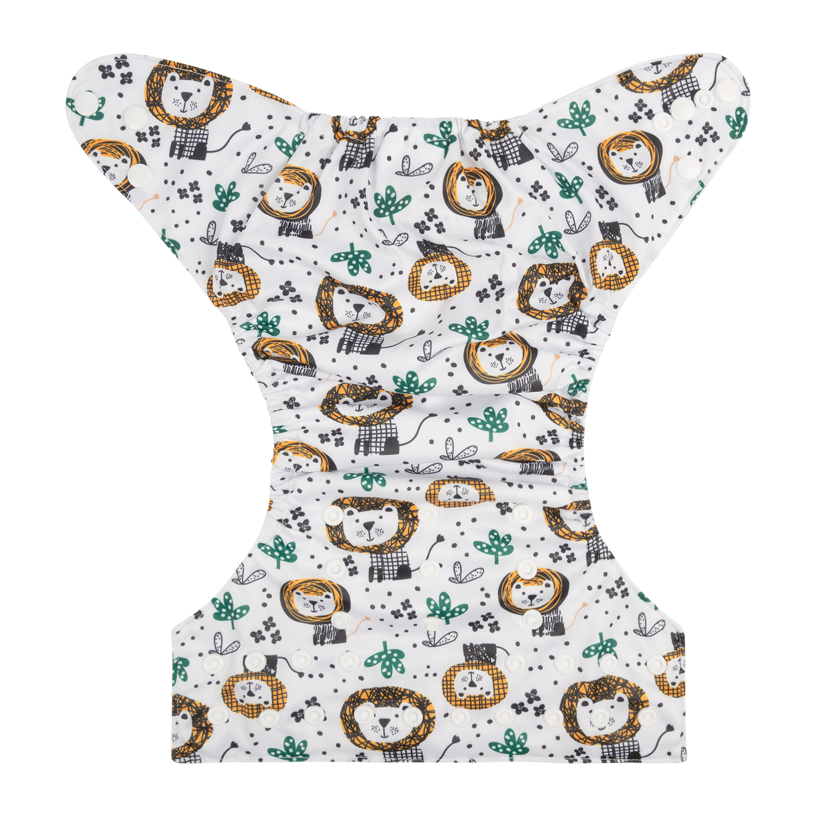 ALVABABY Print Cloth Diaper - One Size Adjustable Washable & Reusable Diaper for Babies and Toddlers (Lions, H358A)
