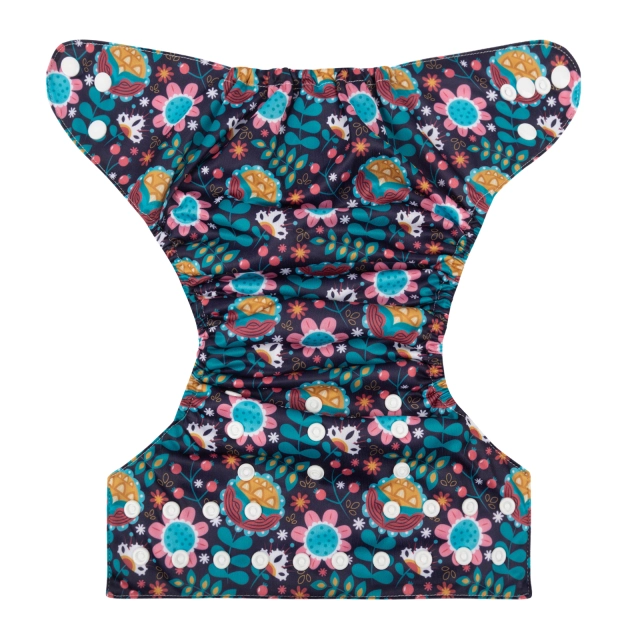 ALVABABY One Size Print Pocket Cloth Diaper-Flowers (H381A)