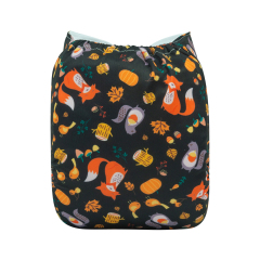 ALVABABY One Size Print Pocket Cloth Diaper-Animals (H362A)