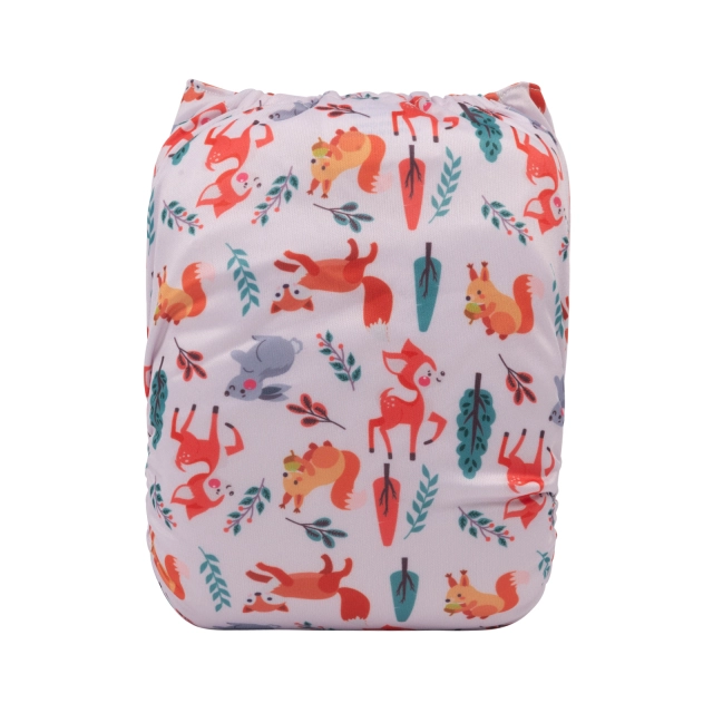 ALVABABY One Size Print Pocket Cloth Diaper -Animals(H388A)