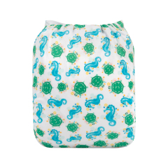 ALVABABY One Size Print Pocket Cloth Diaper-Hippocampus (H357A)