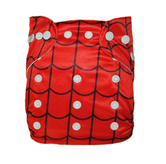 ALVABABY One Size Print Pocket Cloth Diaper -Spider(N06A)