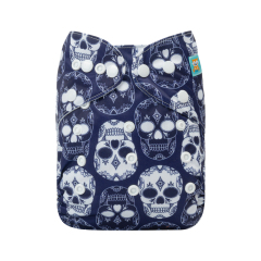 ALVABABY One Size Print Pocket Cloth Diaper-Skull (H332A)