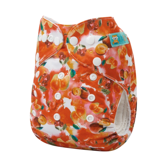 ALVABABY One Size Print Pocket Cloth Diaper-Fruits(H334A)