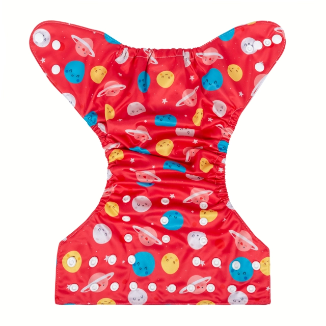 ALVABABY One Size Print Pocket Cloth Diaper -Planet(H378A)