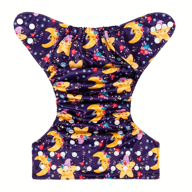 ALVABABY One Size Print Pocket Cloth Diaper -Stars(H375A)