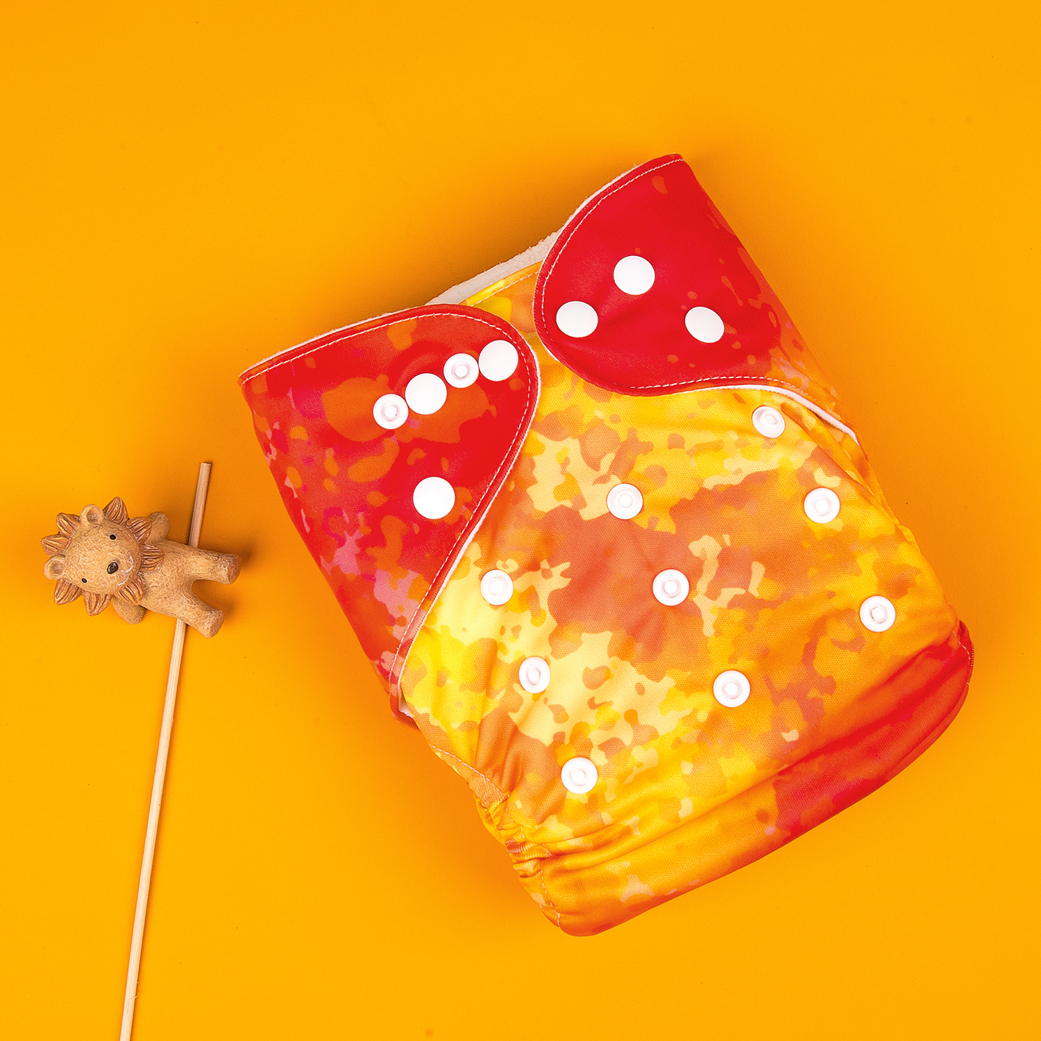 ALVABABY Positioning Cloth Diaper - One Size Adjustable Washable & Reusable Diaper for Babies and Toddlers (The Lion King, YD198A)