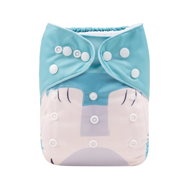 ALVABABY One Size Positioning Printed Cloth Diaper -Polar bear(YD200A)