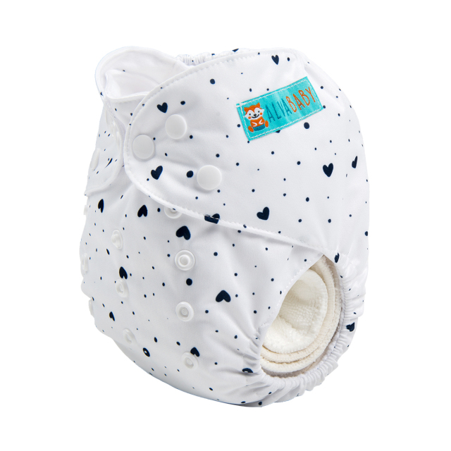 ALVABABY One Size Positioning Printed Cloth Diaper -The moon back(YD179A)