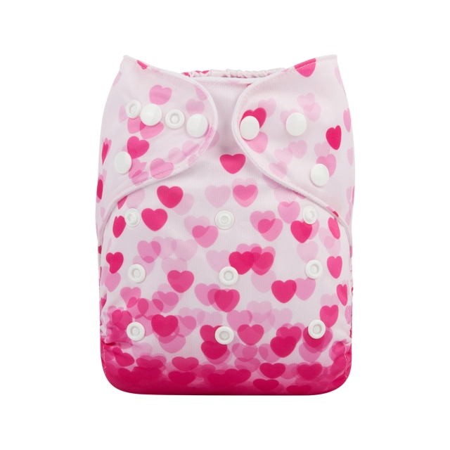 ALVABABY One Size Positioning Printed Cloth Diaper -Love (YDP12A)
