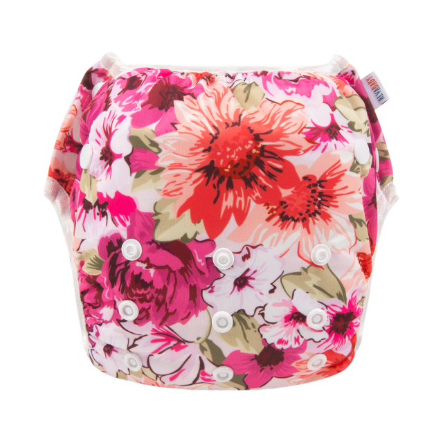 ALVABABY Big Size Printed Swim Diaper-Flowers(ZSW-H078A)