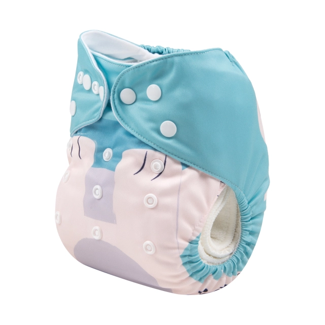 ALVABABY One Size Positioning Printed Cloth Diaper -Polar bear(YD200A)