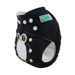 ALVABABY One Size Positioning Printed Cloth Diaper -Penguin(YD149A)