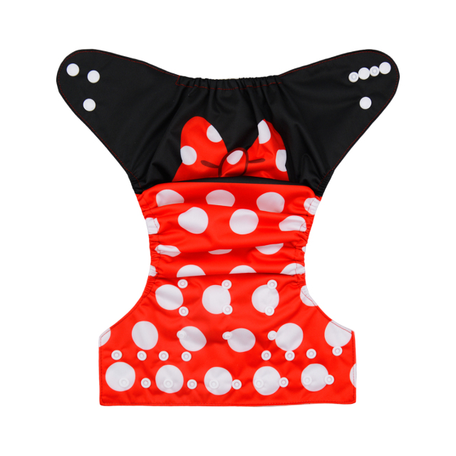 ALVABABY One Size Positioning Printed Cloth Diaper -Minnie(YD70A)
