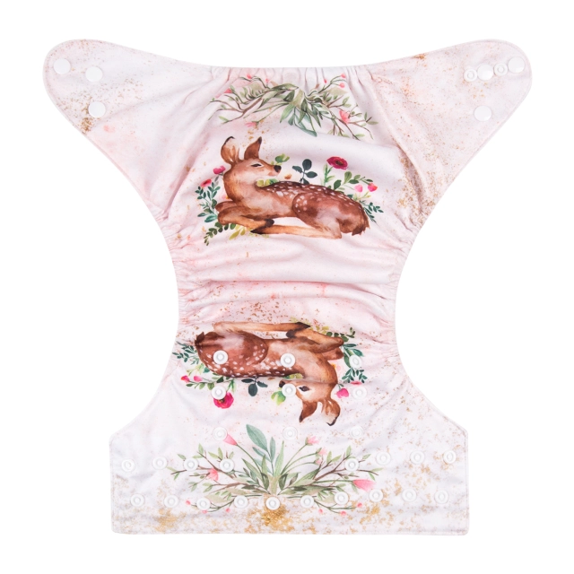 ALVABABY One Size Positioning Printed Cloth Diaper -Elk (YD191A)