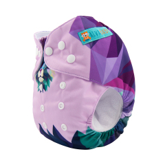 ALVABABY One Size Positioning Printed Cloth Diaper -Lion(YD111A)