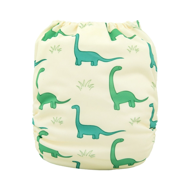 ALVABABY One Size Positioning Printed Cloth Diaper -Dinosaur(YD93A)