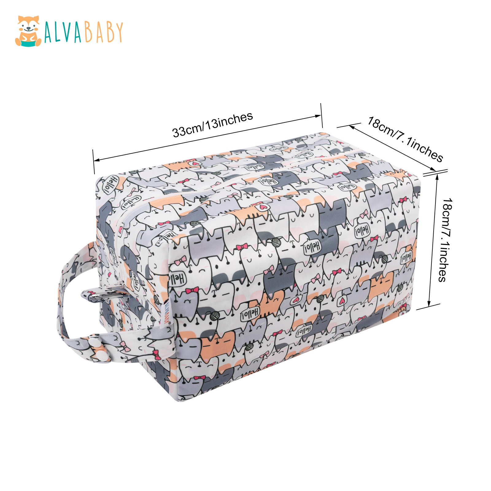 ALVABABY Diaper Pod with Double TPU layers - Cats(LP-H286A)