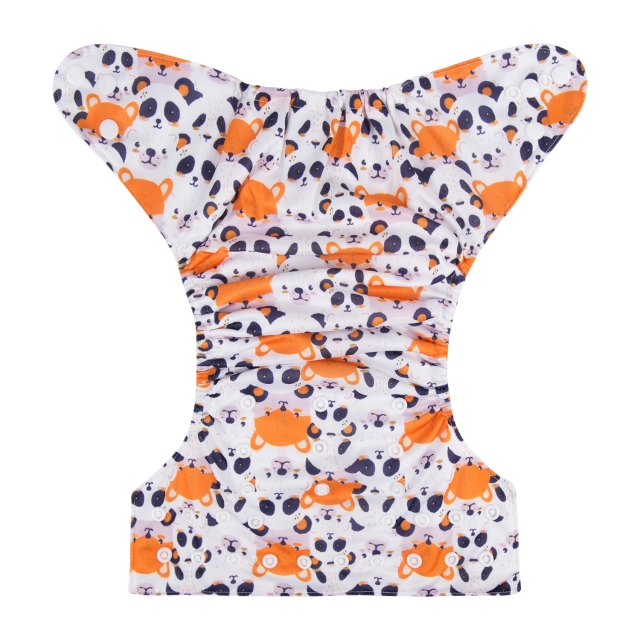 ALVABABY One Size Positioning Printed Cloth Diaper -Bear(YD209A)