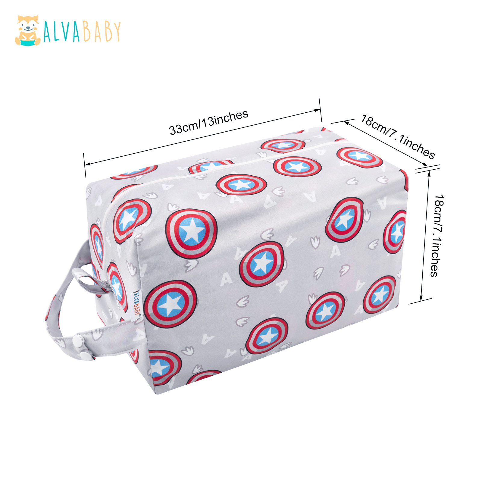 ALVABABY Diaper Pod, Waterproof Wet Bag for Daycare & Travel (Grey, LP-YA54A)