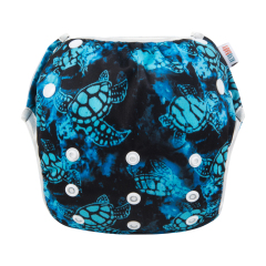 ALVABABY Big Size Swim Diaper Printed Reusable Baby Swim Diaper Large Size -Turtle(ZSW-H022A)