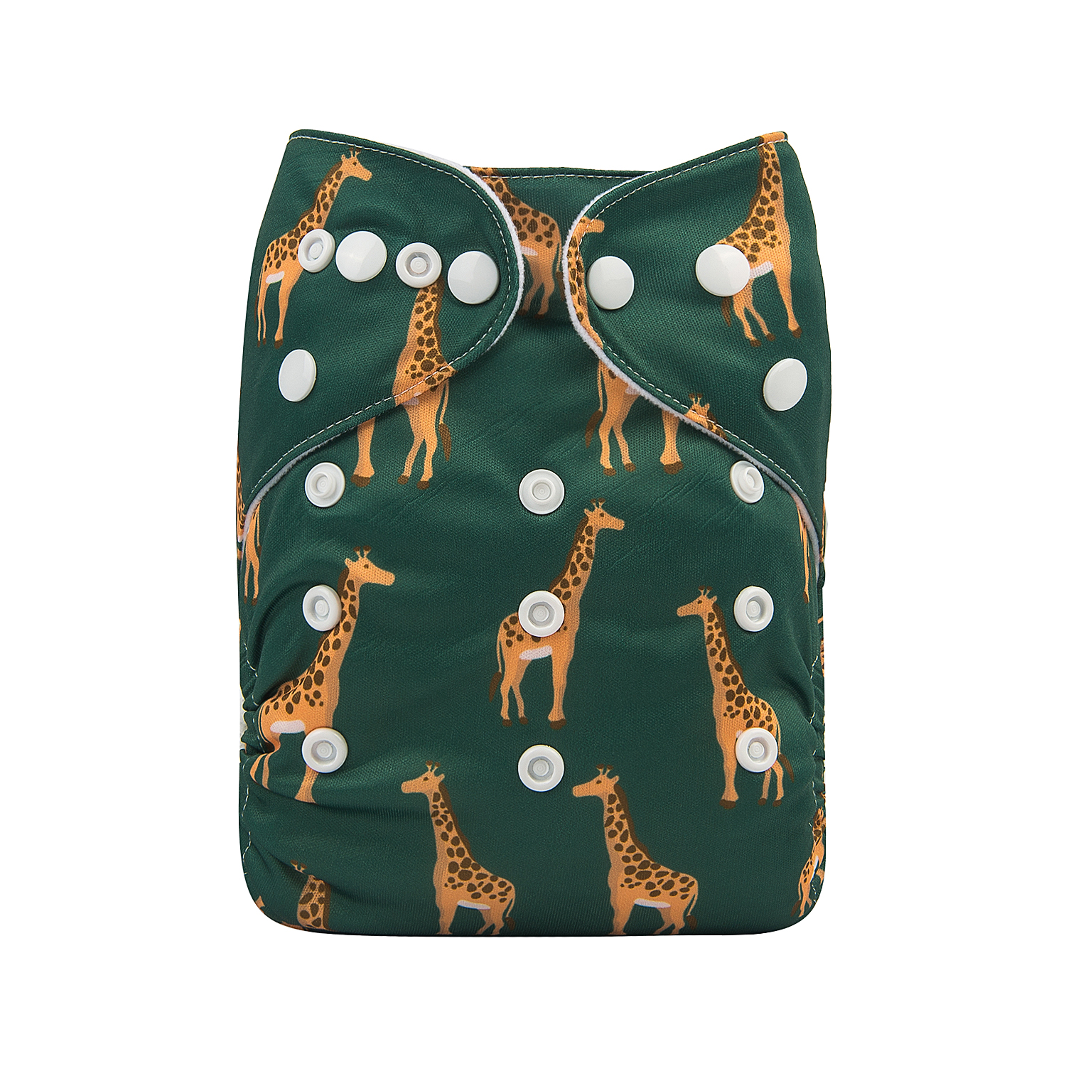 ALVABABY One Size Positioning Printed Cloth Diaper -Giraffe(YDP07A)
