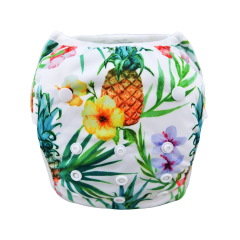ALVABABY Big Size Printed Swim Diaper- Pineapple(ZSW26A)