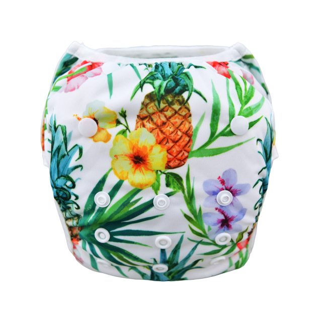 ALVABABY Big Size Printed Swim Diaper- Pineapple(ZSW26A)