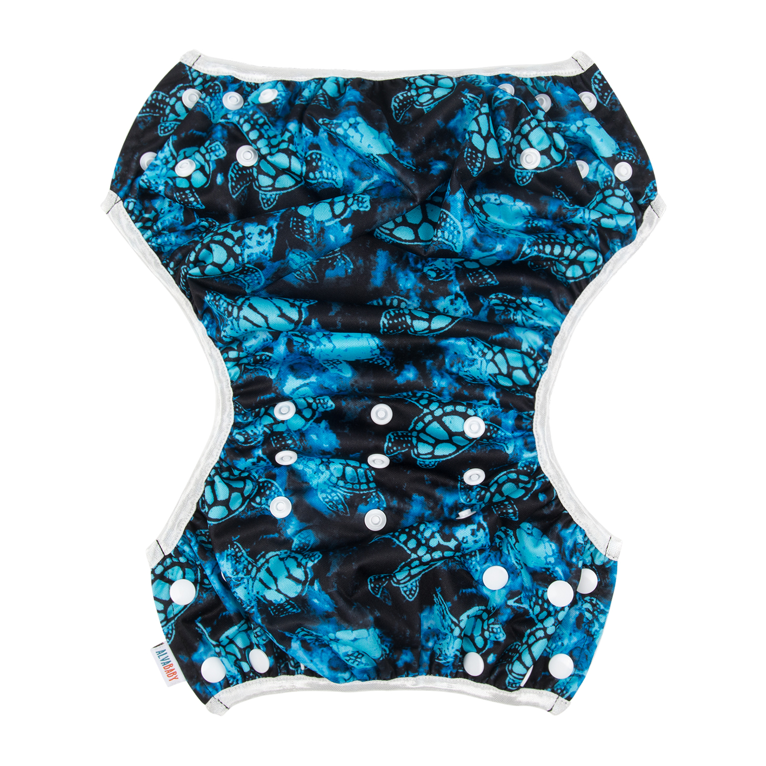 ALVABABY Reusable Swim Diaper - Adjustable Large Size Swimwear for Infants & Toddlers (Turtle, ZSW-H022A)