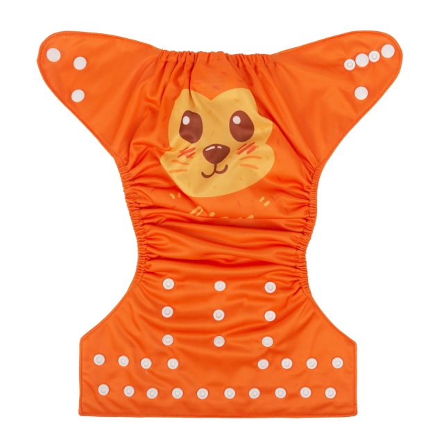 ALVABABY One Size Positioning Printed Cloth Diaper -Lion (YDP71A)