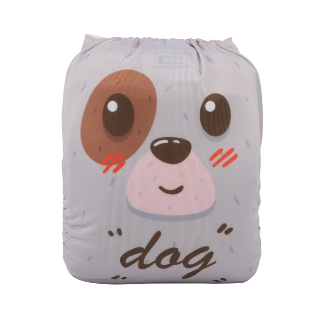 ALVABABY One Size Positioning Printed Cloth Diaper -Dog (YDP72A)