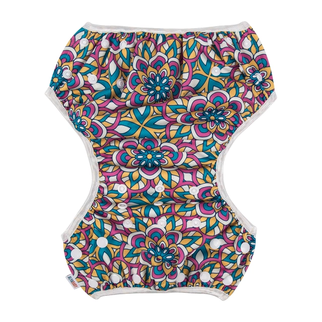 ALVABABY One Size Printed Swim Diaper- Flowers (SW70A)