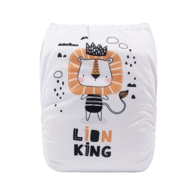 ALVABABY One Size Positioning Printed Cloth Diaper -Lion King(YDP94A)