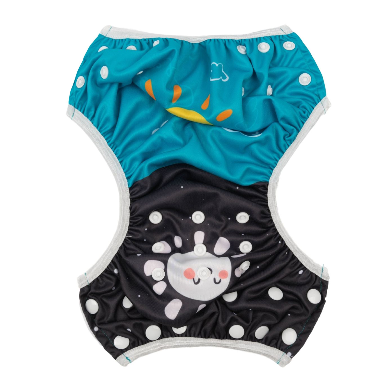 ALVABABY Reusable Swim Diaper - Adjustable One Size Swimwear for Infants & Toddlers (Sun, SWD81A)