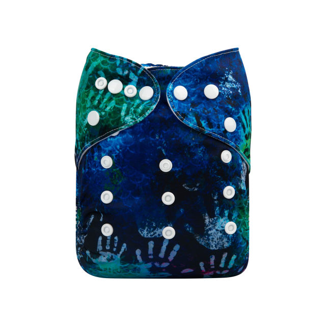 ALVABABY One Size Positioning Printed Cloth Diaper - Print (YDP22A)