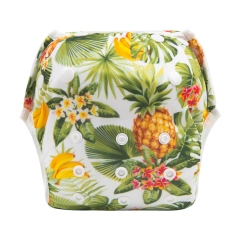 ALVABABY One Size Printed Swim Diaper-Plants  (SW73A)