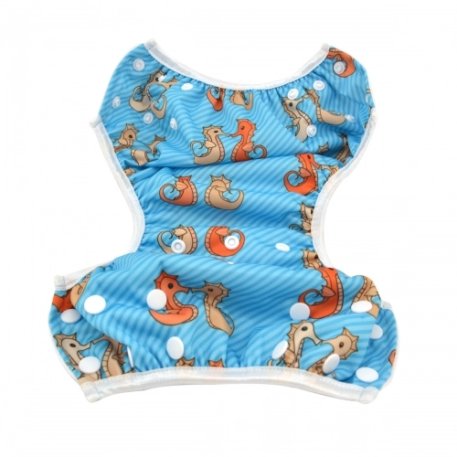 ALVABABY One Size Printed Swim Diaper-Hippocampus  (SW07A)