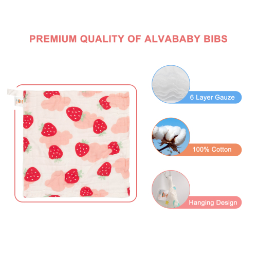 1 set of Muslin Washcloth,Burp Cloths,Face Towels -(5MSFJ022A)