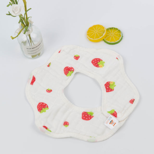 1 set of Muslin 360º Rotate Soft Cotton Baby Bibs -(4MSWZ01A)