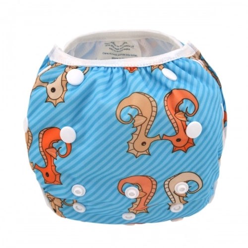 ALVABABY One Size Printed Swim Diaper-Hippocampus  (SW07A)