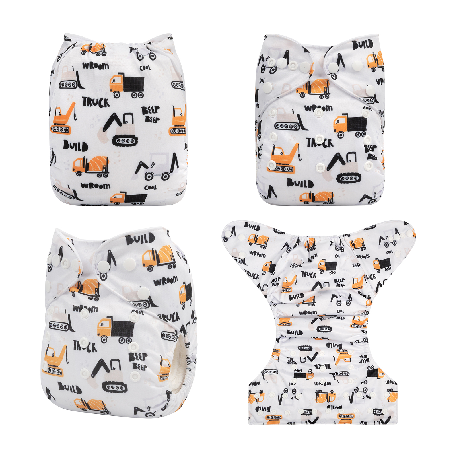 ALVABABY Positioning Cloth Diaper - One Size Adjustable Washable & Reusable Diaper for Babies and Toddlers  (Truck, YDP59A)