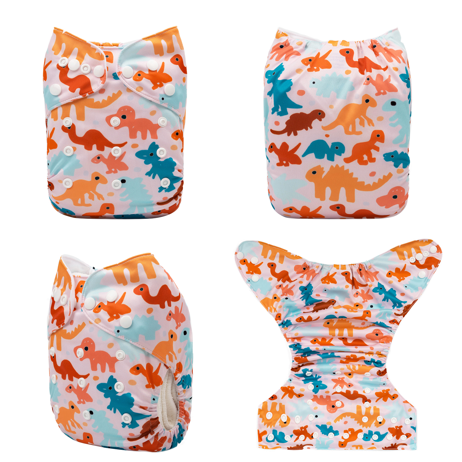 ALVABABY One Size Positioning Printed Cloth Diaper -Dinosaur (YDP79A)