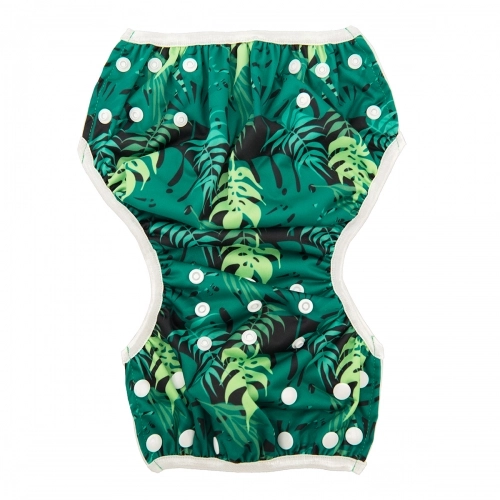 ALVABABY One Size Printed Swim Diaper-Plants  (SW30A)