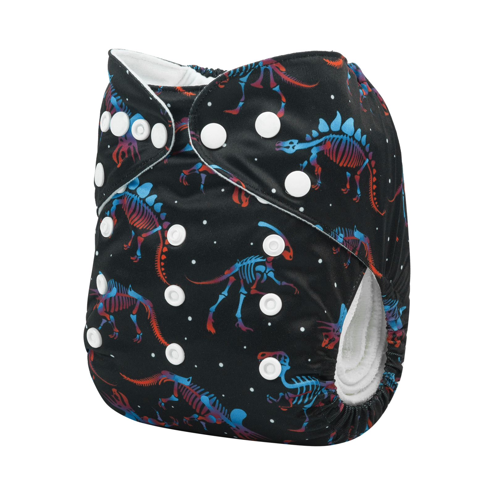 ALVABABY One Size Positioning Printed Cloth Diaper -Dinosaur (YDP64A)