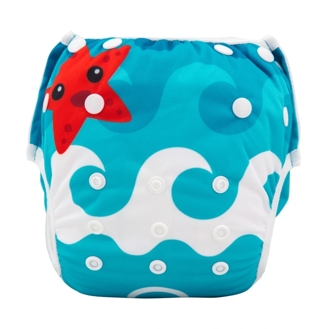 ALVABABY One Size Positioning Printed Swim Diaper -Octopus (SZD02A)