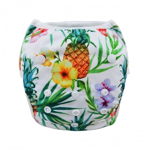 ALVABABY One Size Printed Swim Diaper-Pineapple  (SW26A)